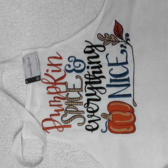 NWT Apron One Size OS Pumpkin Spice and Everything Nice! Great for Thanksgiving! - Picture 11 of 14